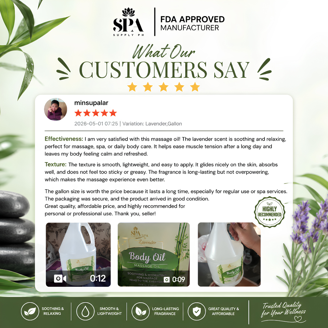 Massage oil customer review